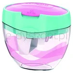 Temperówka plastikowa KEYROAD, pastel, potrójna, z pojemnikiem, blister, mix kolorów - 2