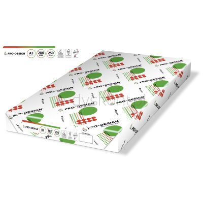 Pro-Design Papier Ksero Fsc, Satynowany, Klasa A++, A3, 168Cie, 200Gsm, 250 Ark.