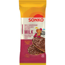 SONKO Wafle kukurydziane w czekoladzie mlecznej 64g