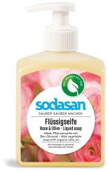 Sodasan Mydło W Płynie różano - oliwkowe BIO 1000 ml