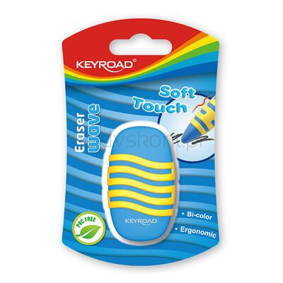 Keyroad Gumka uniwersalna Wave, blister, mix kolorów