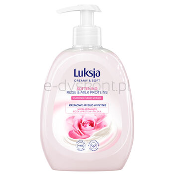 Luksja Creamy  Soft Kremowe Mydło W Płynie Róża I Proteiny Mleka 500 Ml