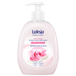 Luksja Creamy  Soft Kremowe Mydło W Płynie Róża I Proteiny Mleka 500 Ml