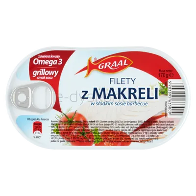 Graal Filety Z Makreli W Słodkim Sosie Barbecue 170G 
