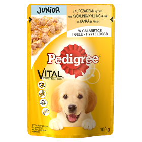 Pedigree Vital Protection Junior Karma Pełnoporcjowa Z Kurczakiem I Ryżem W Galaretce 100 G(p)