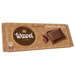 Wawel Czekolada delikatnie gorzka 43% cocoa 80g