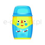 Keyroad Temperówka plastikowa Hello, z gumką, podwójna, z pojemnikiem, blister, mix kolorów - 2