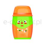 Keyroad Temperówka plastikowa Hello, z gumką, podwójna, z pojemnikiem, blister, mix kolorów - 3