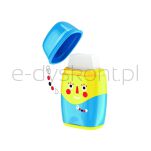 Keyroad Temperówka plastikowa Hello, z gumką, podwójna, z pojemnikiem, blister, mix kolorów - 5