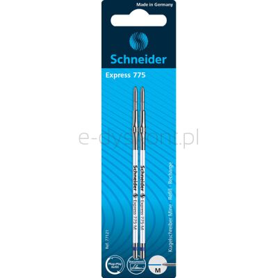 Schneider Wkład Do Długopisu  775, M, 2Szt., Blister, Niebieski 
