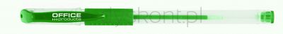 Office Products Długopis żelowy, gumowy uchwyt, 0,5mm, zielony