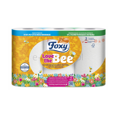 Foxy Ręcznik Kuchenny Love The Bee 3 Rolki