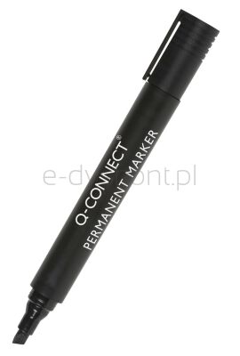 Q-Connect Marker Permanentny Ścięty, 3-5Mm (Linia), Czarny 