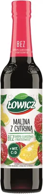 Łowicz Syrop Owocowy Malina Z Cytryną, 400Ml