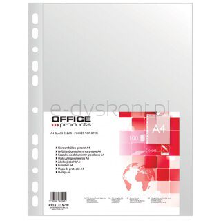 Office Products Koszulki na dokumenty PP, A4, groszkowe, 45mikr., 100szt.