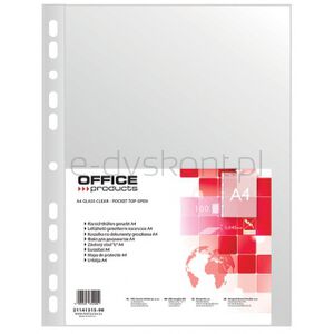 Office Products Koszulki na dokumenty PP, A4, groszkowe, 45mikr., 100szt.