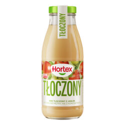 Hortex Sok tłoczony z jabłek, naturalnie mętny, nie z koncentratu butelka szklanka 250ml
