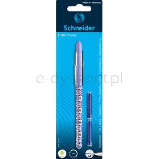Schneider Pióro wieczne Voyage M + 2 naboje, blister, mix kolorów