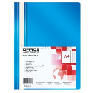 Office Products Skoroszyt, PP, A4, miękki, 100/170mikr., niebieski