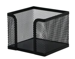 Q-Connect Pojemnik na karteczki Office Set, metalowy, czarny