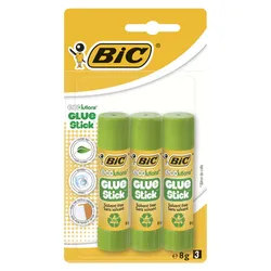 Bic Klej W Sztyfcie Ecolutions Glue Stick 8G Ekologiczny Blister 3 Sztuki
