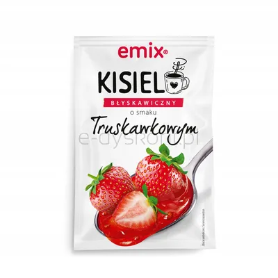 Kisiel z kawałkami owoców - błyskawiczny truskawka emix 30g