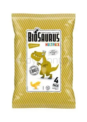 Biosaurus Chrupki Kukurydziane Dinozaury O Smaku Serowym Bezgl. Bio 4X15 G
