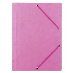 Donau Teczka Z Gumką Preszpan, A4, 390Gsm, 3-Skrz., Różowa 