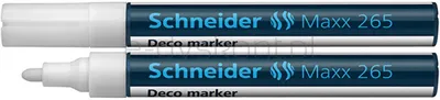 Marker Kredowy Schneider Maxx 265 Deco, Okrągły, 2-3Mm, Biały