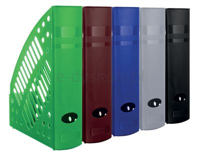 Pojemnik na dokumenty ażurowy DONAU, polistyren, A4, bordowy