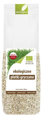 Ekologiko Płatki gryczane nieprażone BIO 300 g