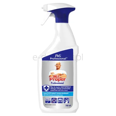 Mr Proper Uniwersalny Płyn  3W1, Profesjonalny, Do Wszystkich Powierzchni, Z Funkcją Dezynfekcji, 750Ml