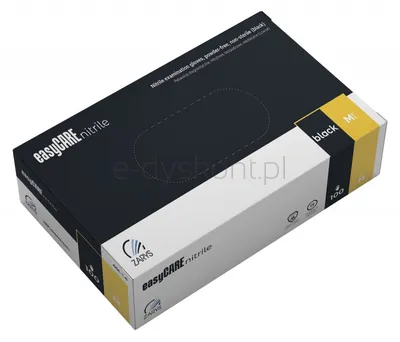 Rękawice nitrylowe, EASYCARE, 100 szt., rozmiar XL, czarne
