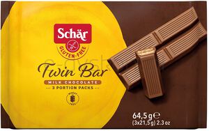 Twin bar-wafelki w czek. BEZGL. 3x21.5 g