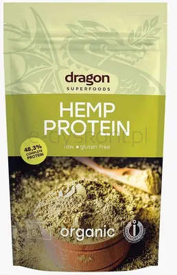 Białko Z Konopni, 48% Białka Bez Dodatku Cukru, Bezglutenowe Bio 200 G