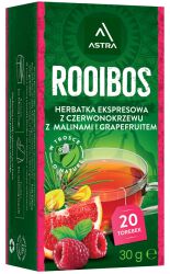 Astra Rooibos z maliną i grapefruitem 20 torebek