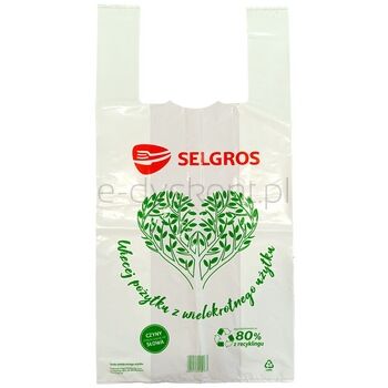 torba zakupowa Selgros koszulka 37x73 cm