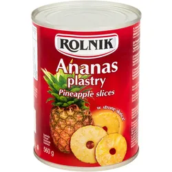 Ananas plastry 580 ml Rolnik