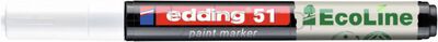 Marker olejowy na bazie wody e-51 EDDING EcoLine, 1-2mm, biały