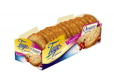Tago Ciastka Owsiane Z Żurawiną 185G