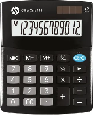 Hp-Oc Kalkulator Biurowy 112/Int Bx, 12-Cyfr. Wyświetlacz, 125X101X33Mm, Czarny 