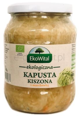 Ekowital Kapusta Kiszona Z Marchewką Bio 680 G / 500 G