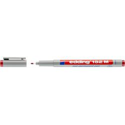 Edding Marker zmywalny e-152 M 1mm, czerwony