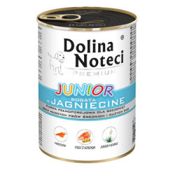 Dolina Noteci Premium Mokra karma Junior dla psów jagnięcina puszka 400 g