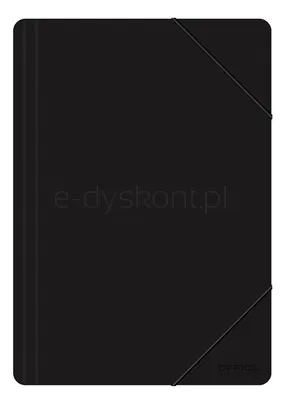 Office Products Teczka z gumką, A4, PP, 500mikr., 3-skrz., Czarna 