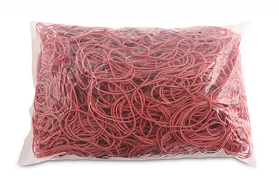 Office Products Gumki recepturki średnica 60mm, 1,5x1,5mm, 60% kauczuku, 1000g, zgrzewka, czerwone 