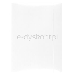 Office Products Teczka z gumką, karton, A4, 300gsm, 3-skrz., biała
