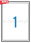 Apli Etykiety uniwersalne 199,6x289,1mm, zaokrąglone, białe 100 ark. - 2