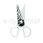 Keyroad Nożyczki Szkolne 12,2cm, bezpieczne, zebra, blister, biało-czarny - 2