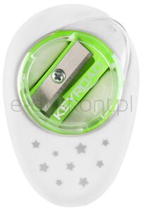 Keyroad Temperówka Cappy, plastikowa, pojedyncza, z gumką, pakowane na displayu, mix kolorów